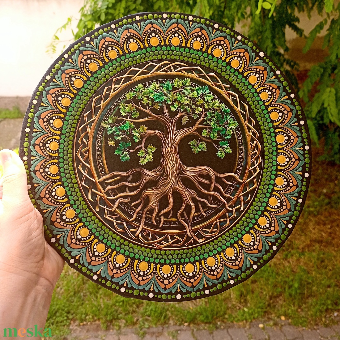 Pontozott mandala Életfa - művészet - festmény - festmény vegyes technika - Meska.hu Pontozott mandala Életfa - művészet - festmény - festmény vegyes technika - Meska.hu