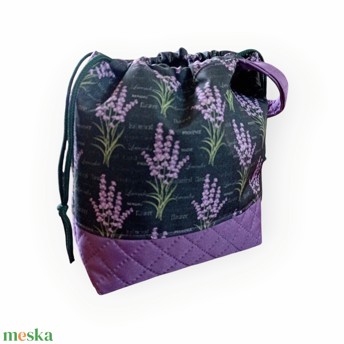 Levendulás Project Bag  vízlepergetős kézimunka táska - táska & tok - neszesszer - Meska.hu