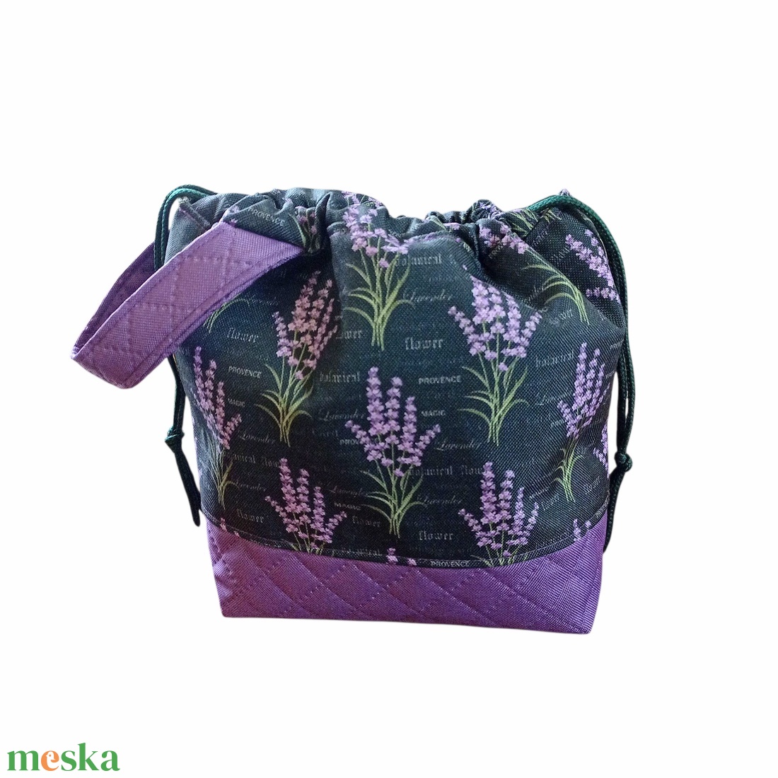 Levendulás Project Bag  vízlepergetős kézimunka táska - táska & tok - neszesszer - Meska.hu
