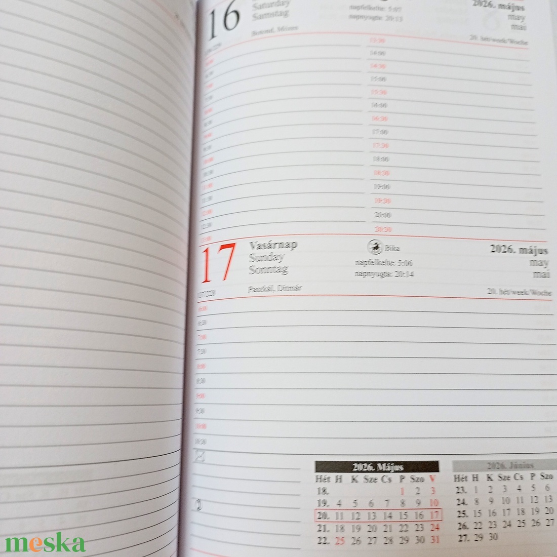 Pontozott mandalás határidőnapló, 2026-os, kék, zöld és pink mintával - otthon & életmód - papír, írószer - jegyzetfüzet & napló - Meska.hu