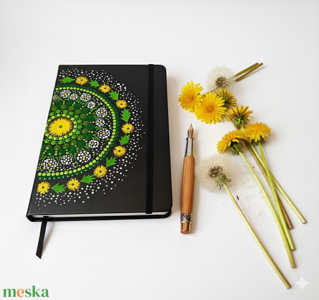 Pontozott mandalás jegyzetfüzet, vonalas � Pitypangos - otthon & életmód - papír, írószer - jegyzetfüzet & napló - Meska.hu