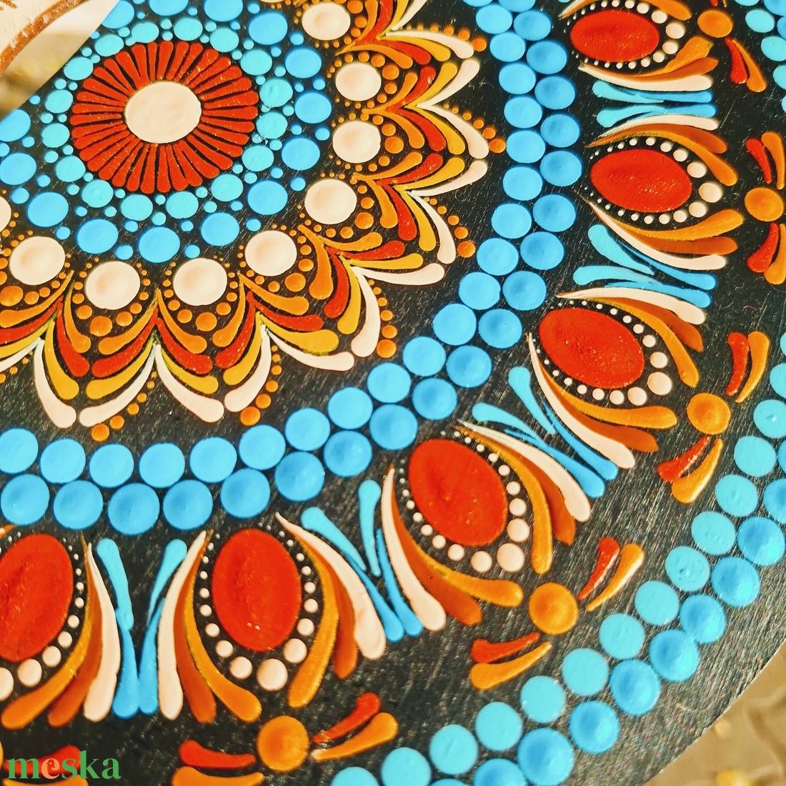 Pontozott mandala fa öröknaptár, Kreatív teremtés - művészet - festmény - festmény vegyes technika - Meska.hu