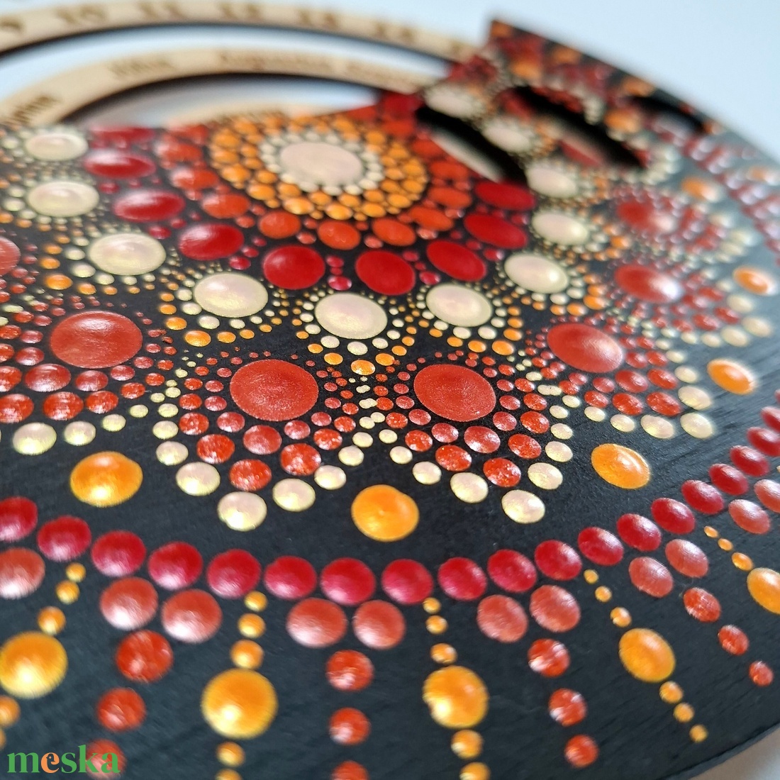 Mandala Öröknaptár  Napenergia Harmóniája (réznarancsbordó) - otthon & életmód - dekoráció - fali és függő dekoráció - falinaptár & öröknaptár - Meska.hu