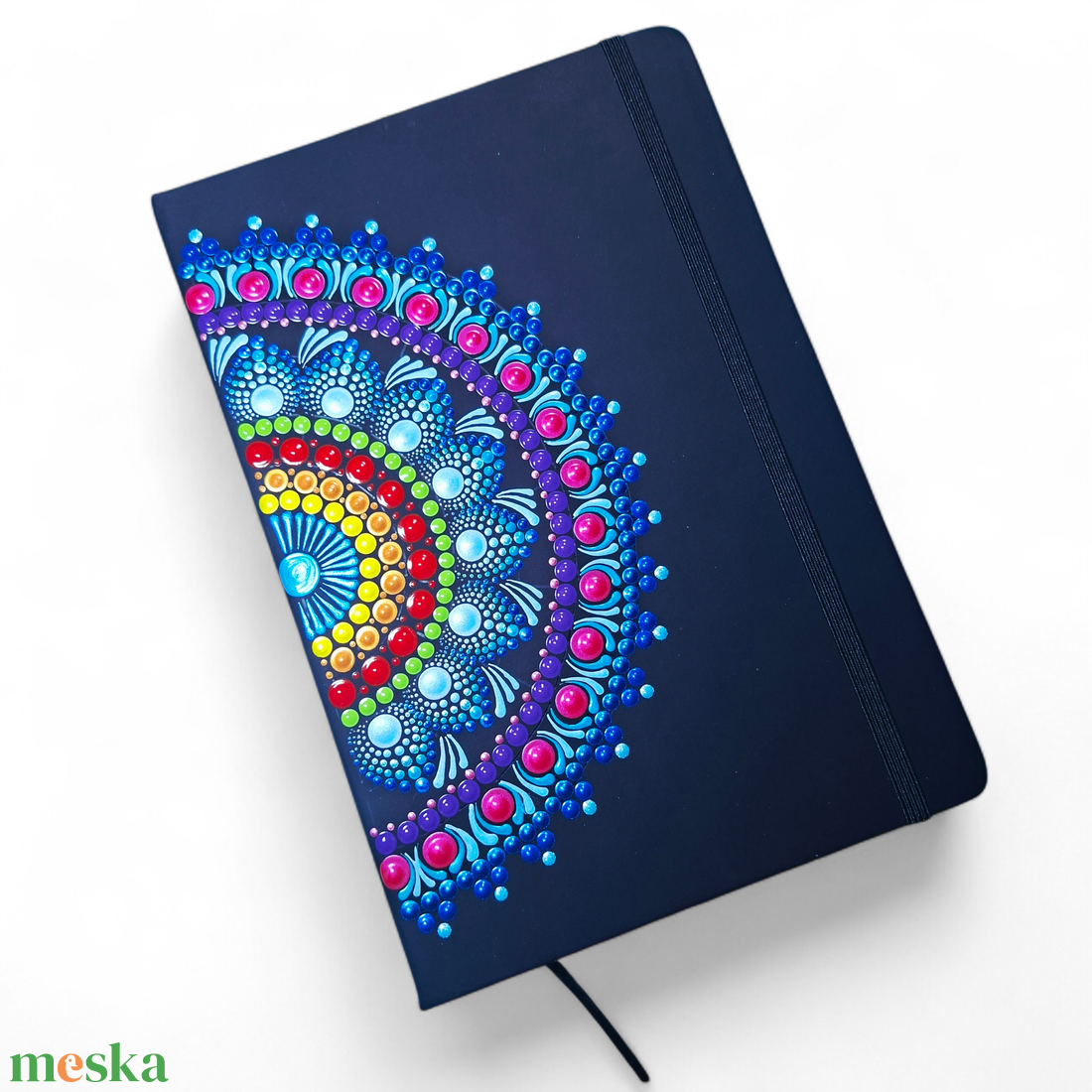 Pontozott mandalás jegyzetfüzet,  sima lapos  csakra szivárvány - otthon & életmód - papír, írószer - jegyzetfüzet & napló - Meska.hu