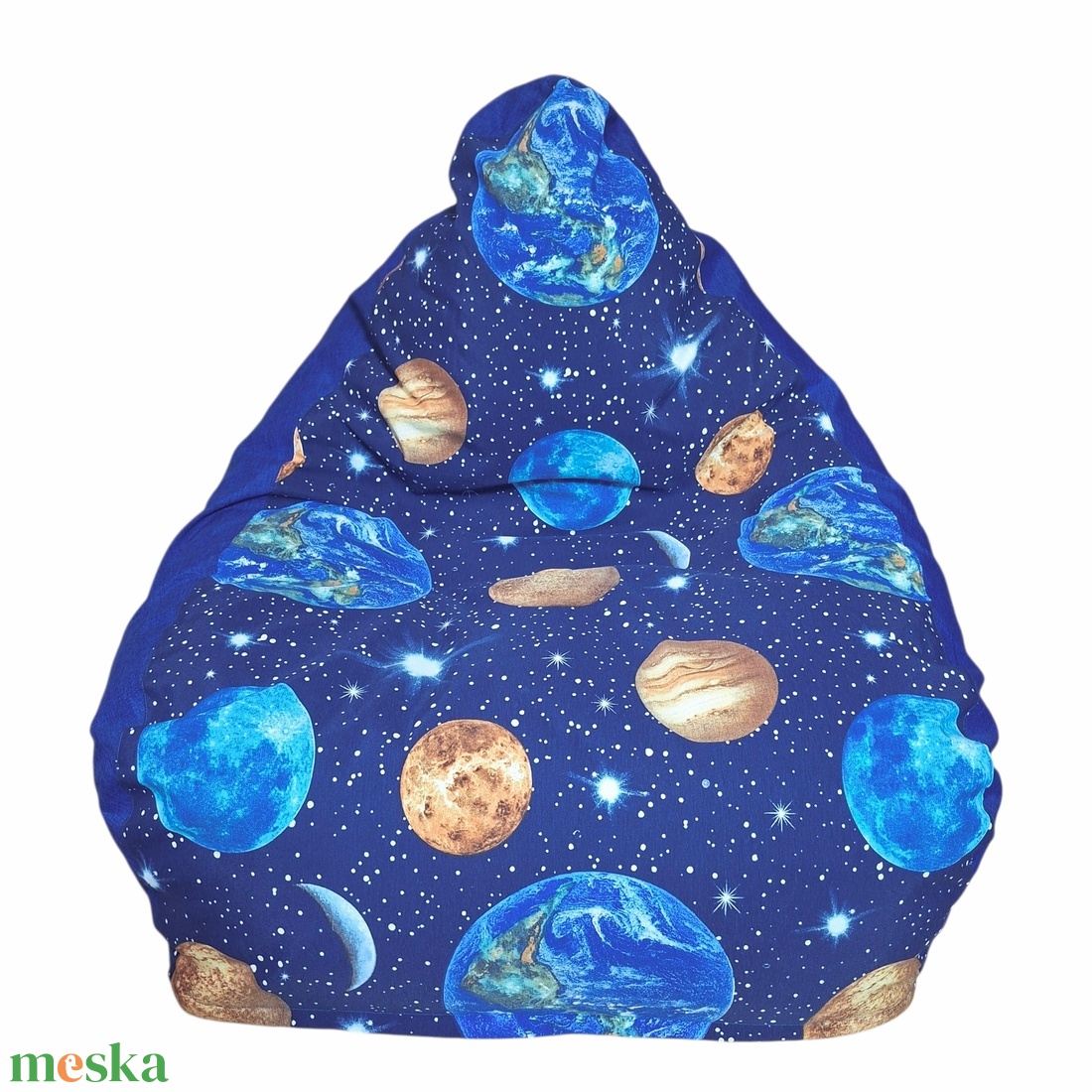 Bolygós - kék piramis babzsák - otthon & életmód - bútor - babzsák - babzsákfotel  - Meska.hu