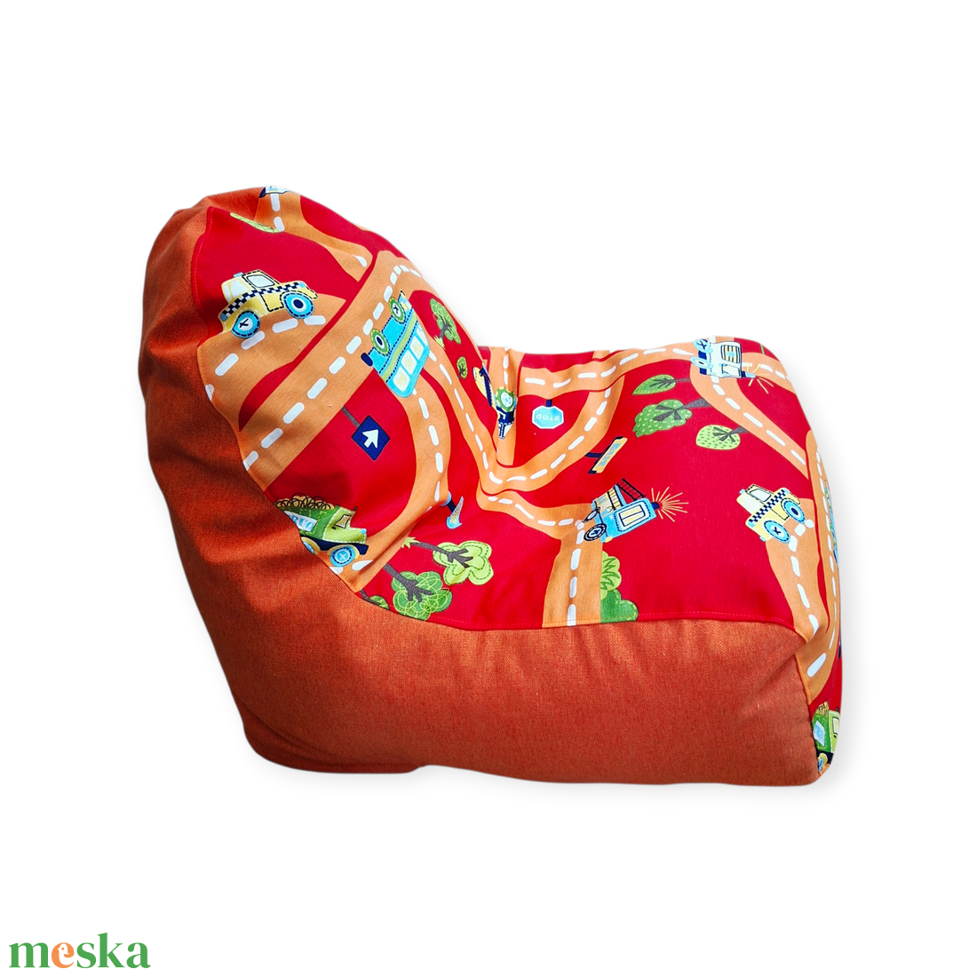 Mini kuckó gyerek babzsákfotel � járműves mintával - otthon & életmód - bútor - babzsák - babzsákfotel  - Meska.hu
