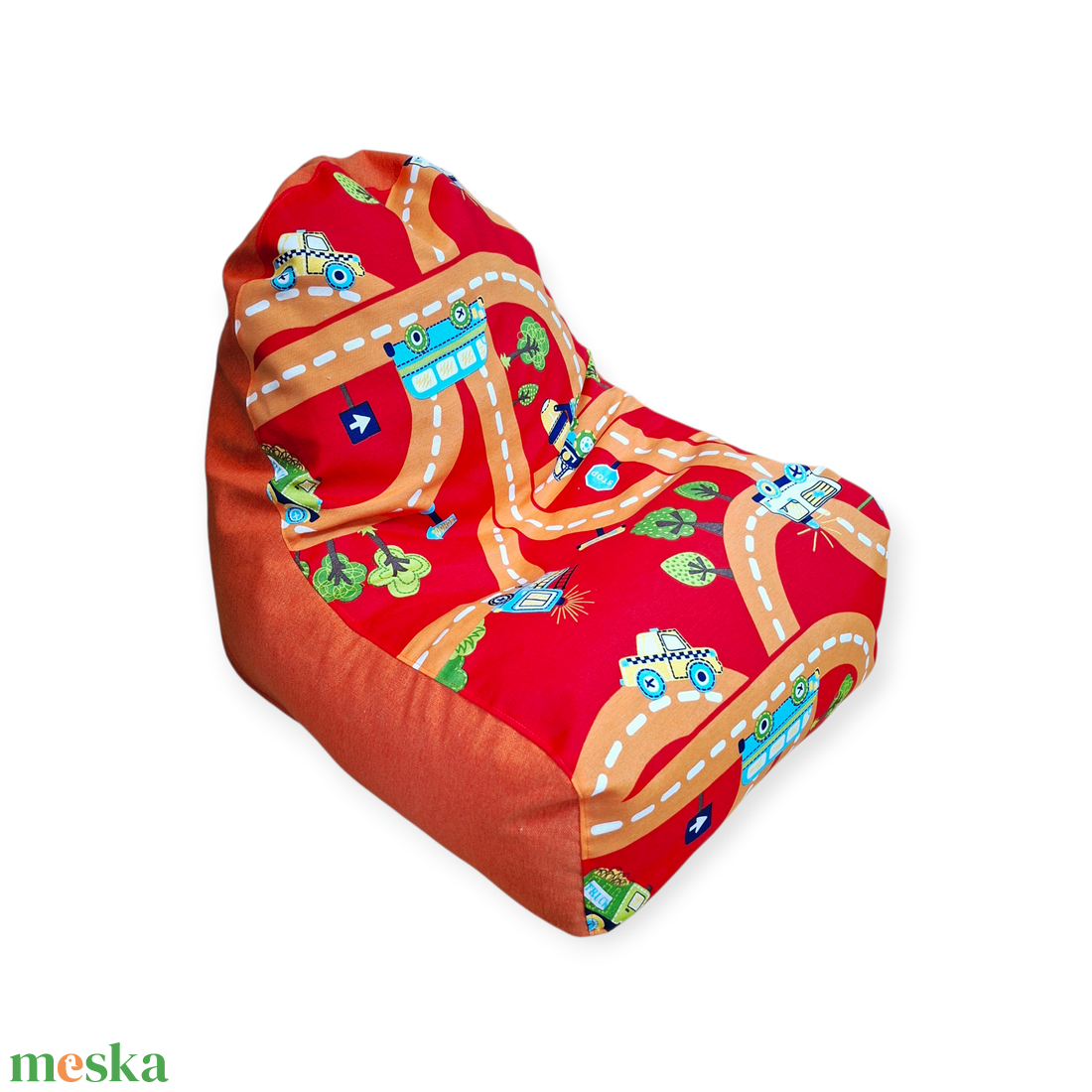 Mini kuckó gyerek babzsákfotel � járműves mintával - otthon & életmód - bútor - babzsák - babzsákfotel  - Meska.hu