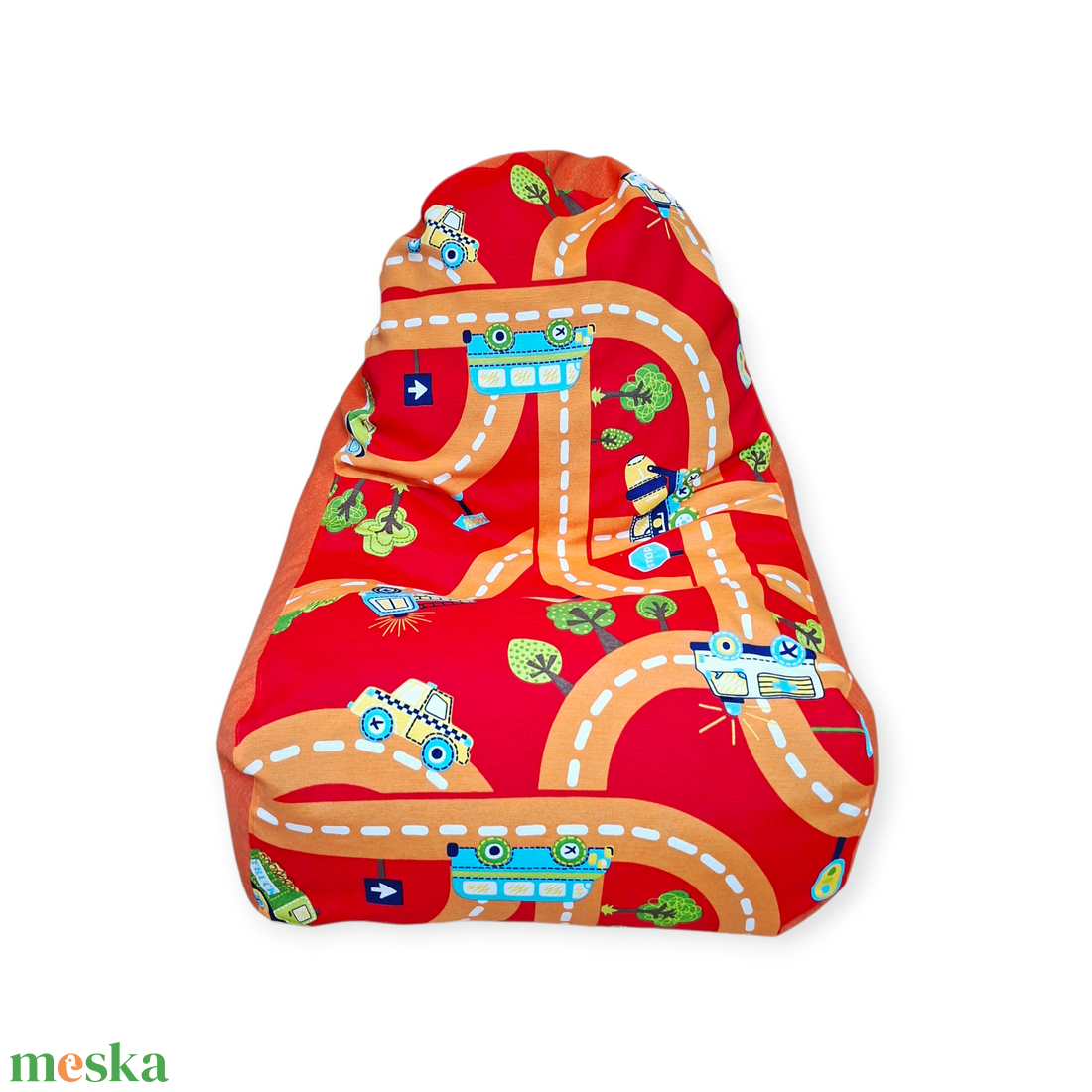 Mini kuckó gyerek babzsákfotel � járműves mintával - otthon & életmód - bútor - babzsák - babzsákfotel  - Meska.hu