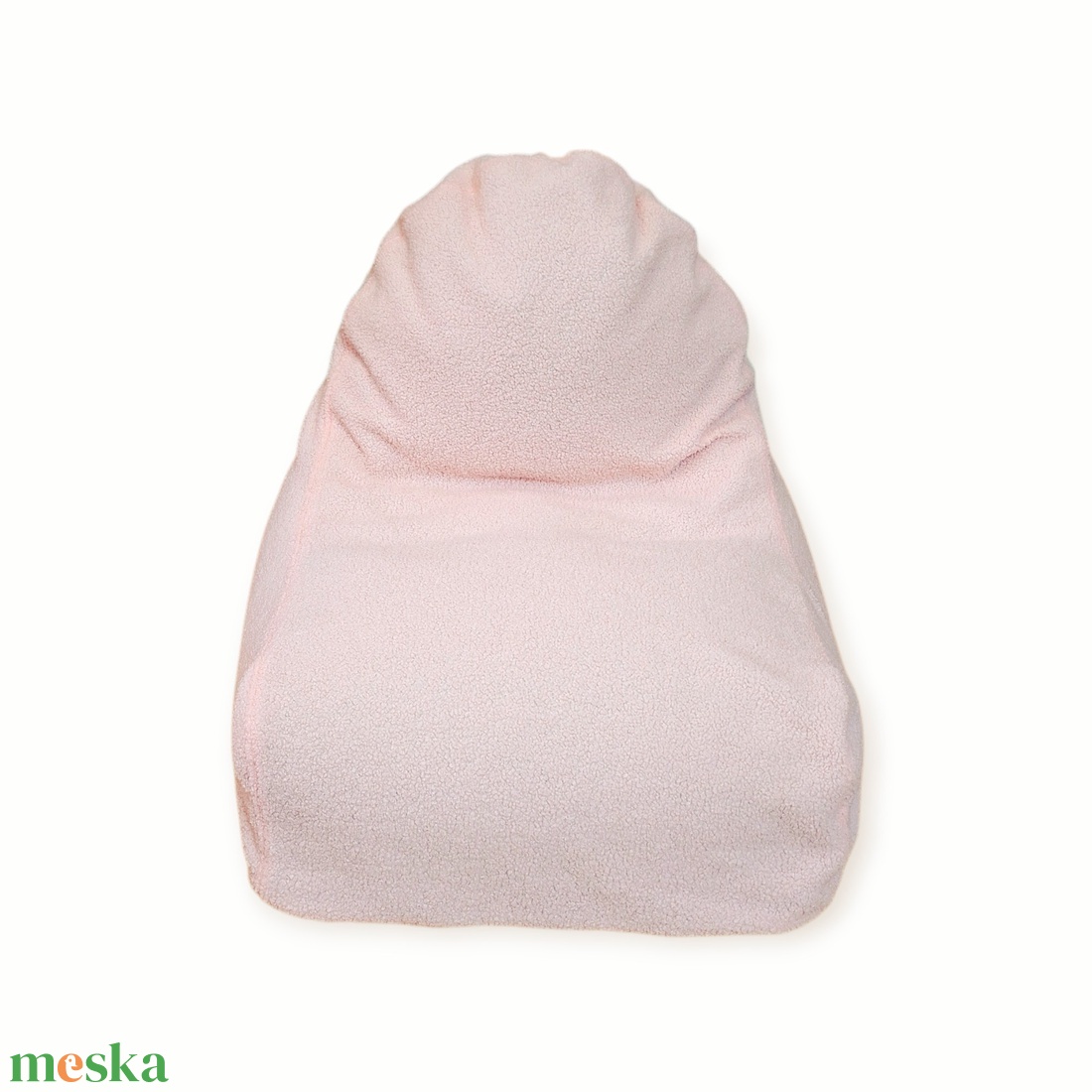 Mini kuckó gyerek babzsákfotel � babarózsaszín, puha Teddy huzattal - otthon & életmód - bútor - babzsák - babzsákfotel  - Meska.hu