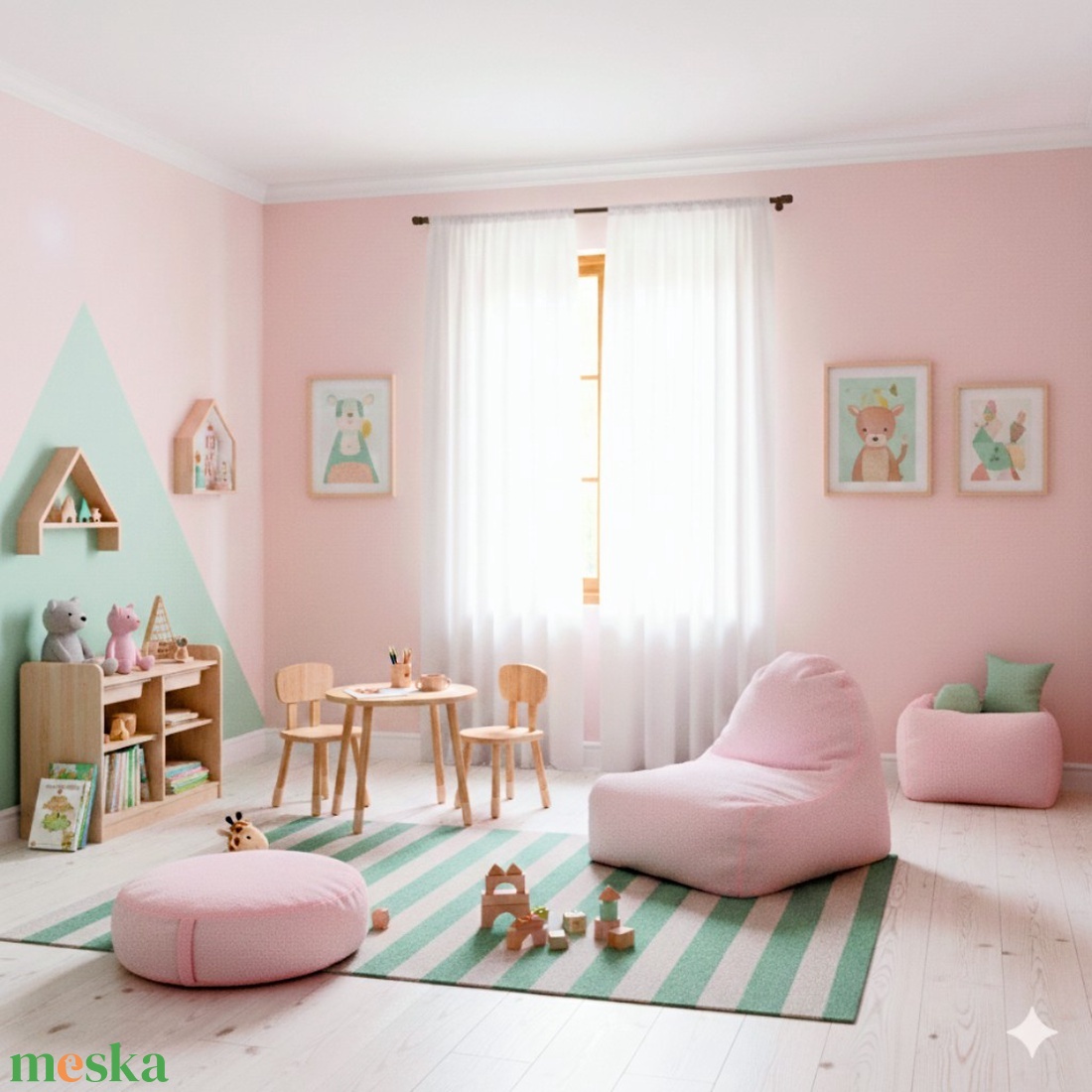 Puff, padlópárna Teddy huzattal� rózsaszín, 60 � 20 cm - otthon & életmód - bútor - babzsák - babzsák párna - Meska.hu