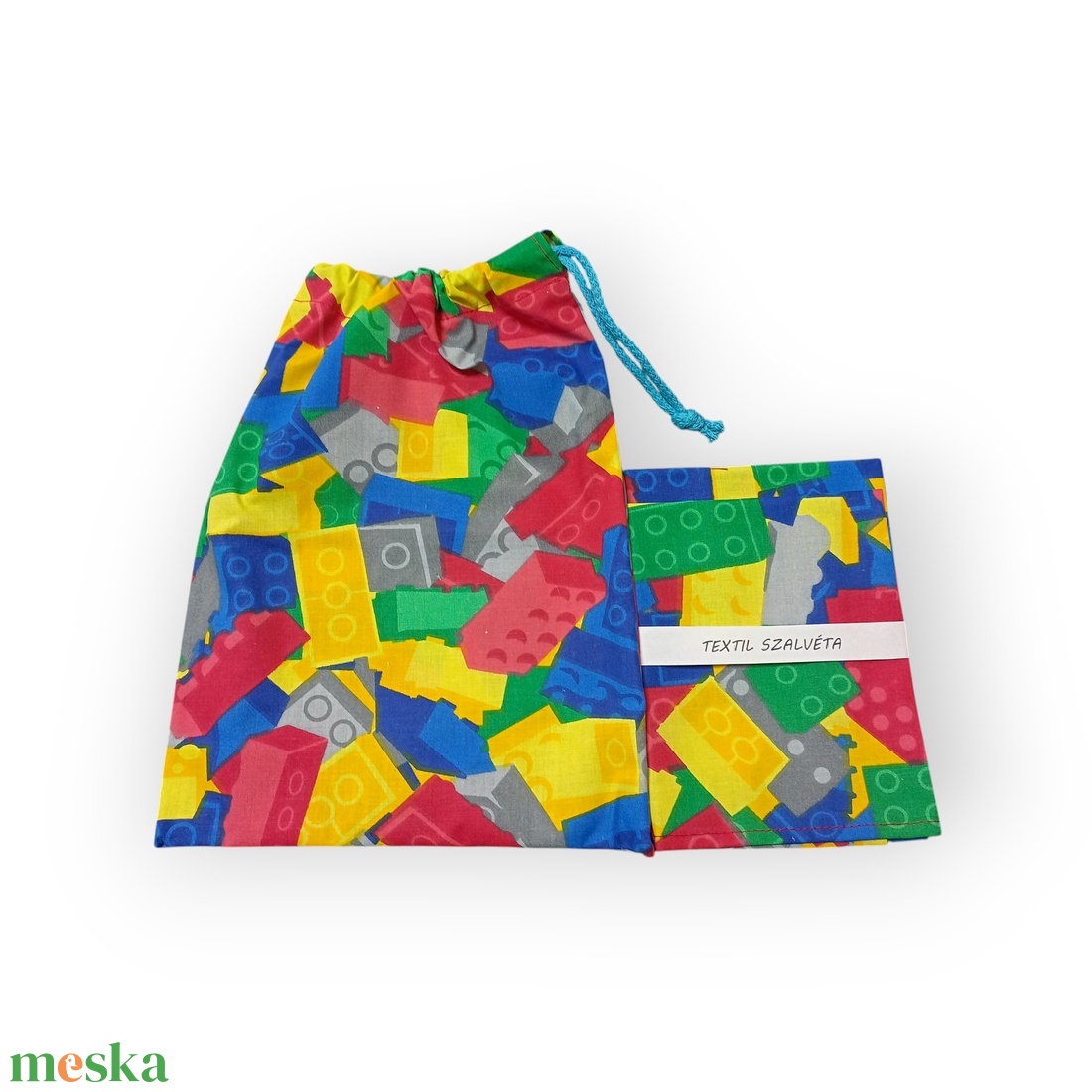 Tisztasági zsák és szalvéta (2db) szett,  oviba, suliba, Legós - játék & sport - ovis felszerelés - egyéb ovis kiegészítő - Meska.hu