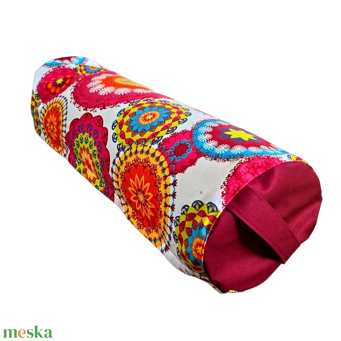 Henger párna tönköly pelyvával töltve, szürke - játék & sport - sport és kikapcsolódás - jóga, pilates, torna - jógapárna - Meska.hu