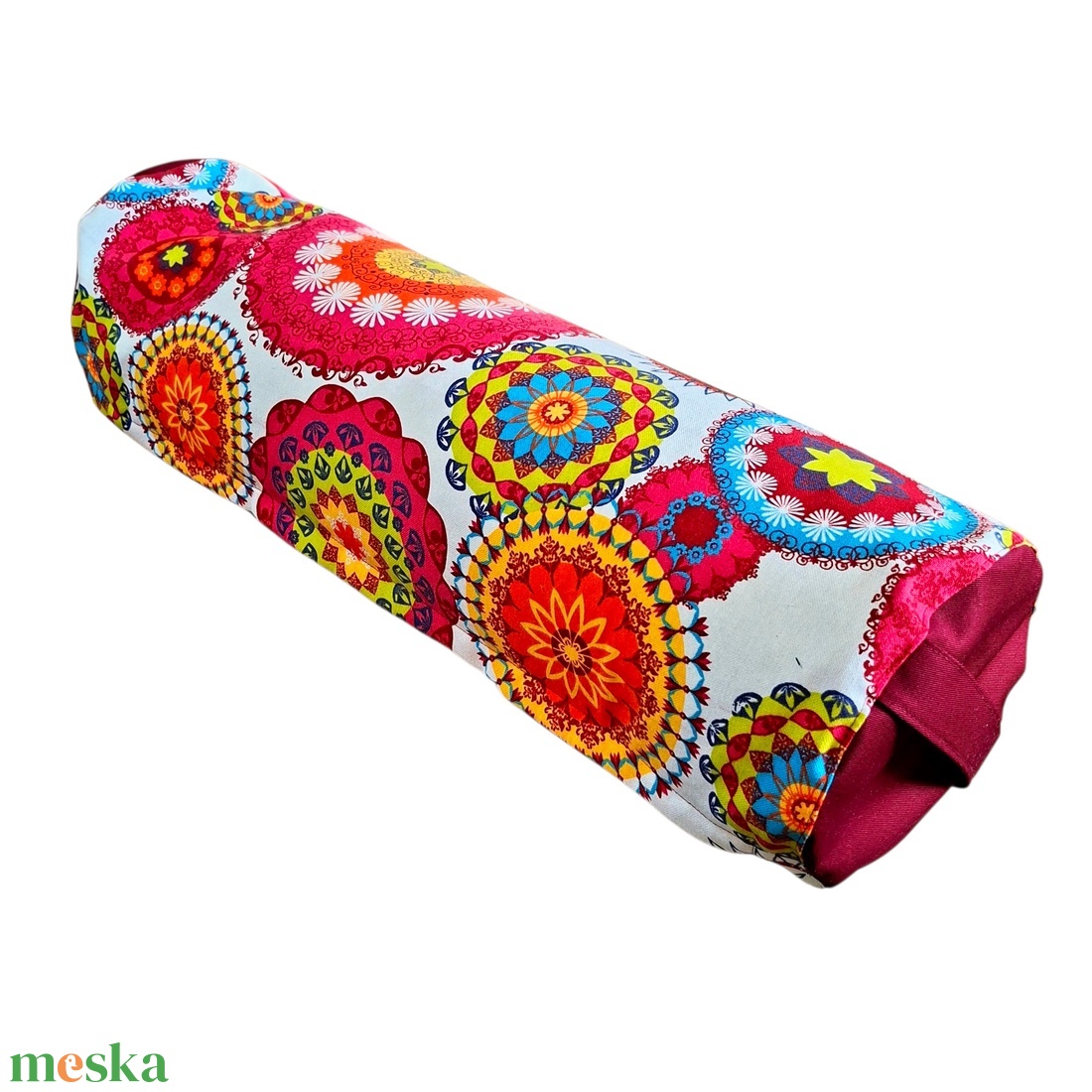 Henger párna tönköly pelyvával töltve, szürke - játék & sport - sport és kikapcsolódás - jóga, pilates, torna - jógapárna - Meska.hu