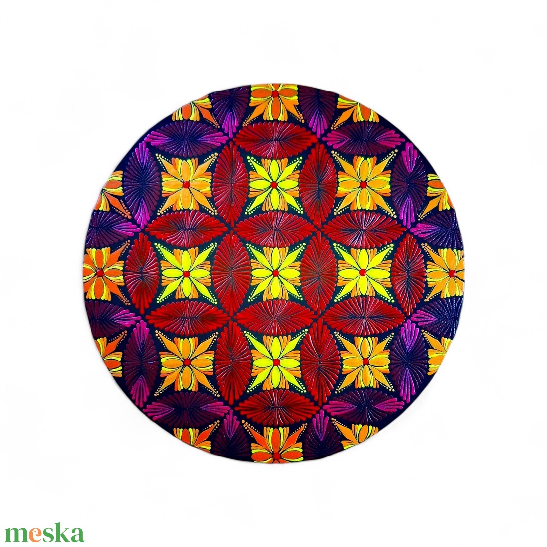 Pontozott mandala � Teremtés geo - művészet - festmény - festmény vegyes technika - Meska.hu