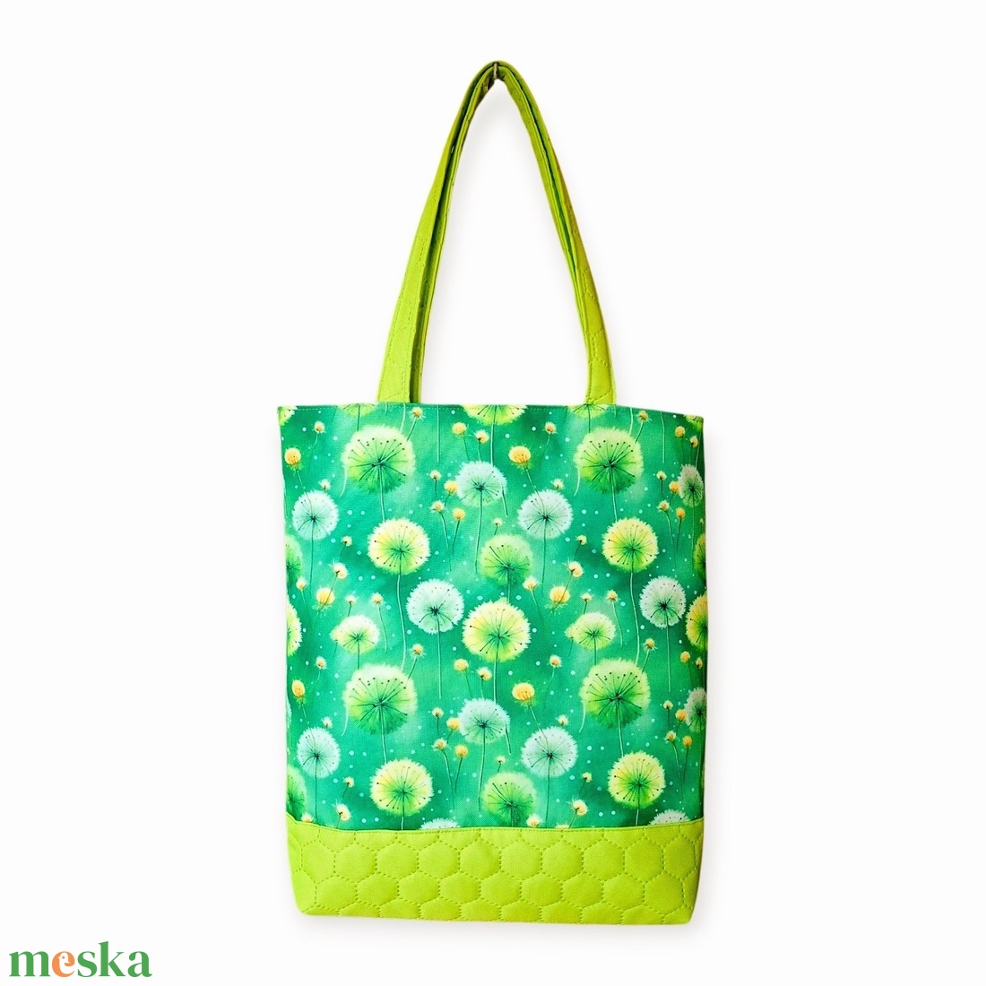 Pitypangos nagy méretű táska, vízlepergetős anyagból - táska & tok - bevásárlás & shopper táska - shopper, textiltáska, szatyor - Meska.hu