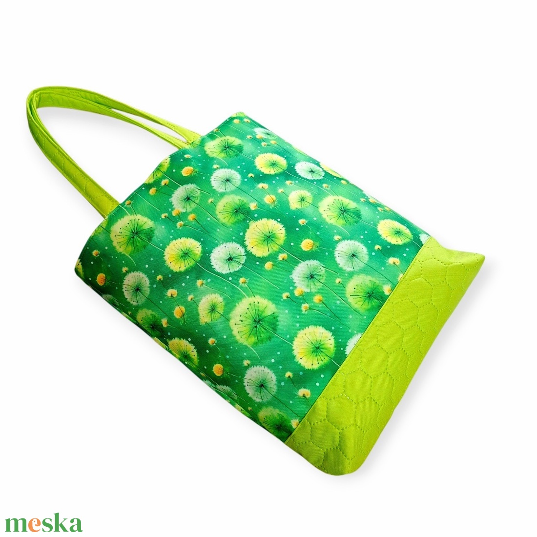 Pitypangos nagy méretű táska, vízlepergetős anyagból - táska & tok - bevásárlás & shopper táska - shopper, textiltáska, szatyor - Meska.hu