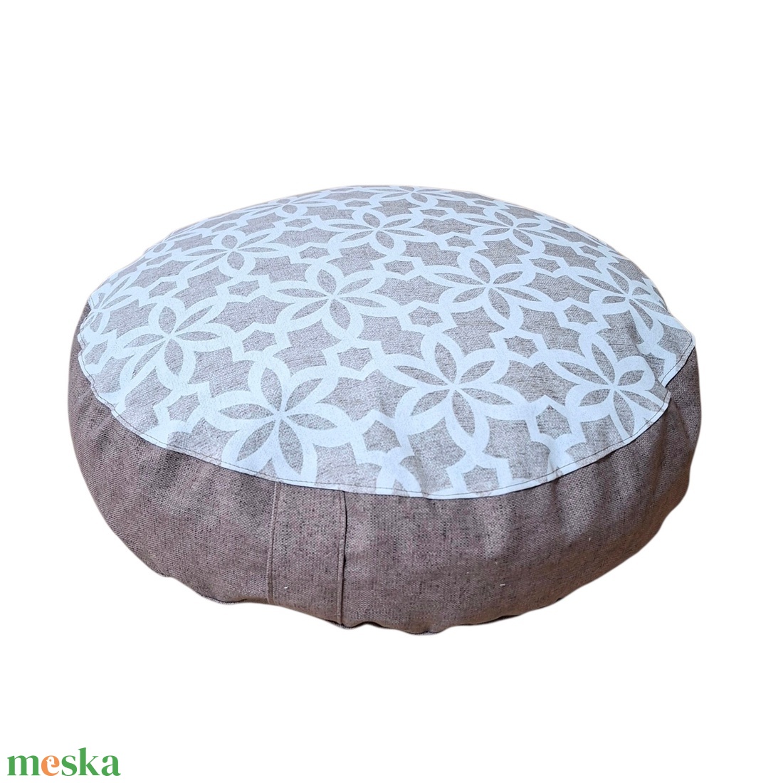 Meditációs, jóga ülőpárna tönköly pelyvával töltve, nagyobb, beige - barna - játék & sport - sport és kikapcsolódás - jóga, pilates, torna - jógapárna - Meska.hu