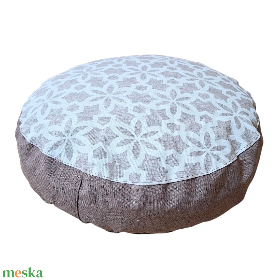 Meditációs, jóga ülőpárna tönköly pelyvával töltve, nagyobb, beige - barna - játék & sport - sport és kikapcsolódás - jóga, pilates, torna - jógapárna - Meska.hu