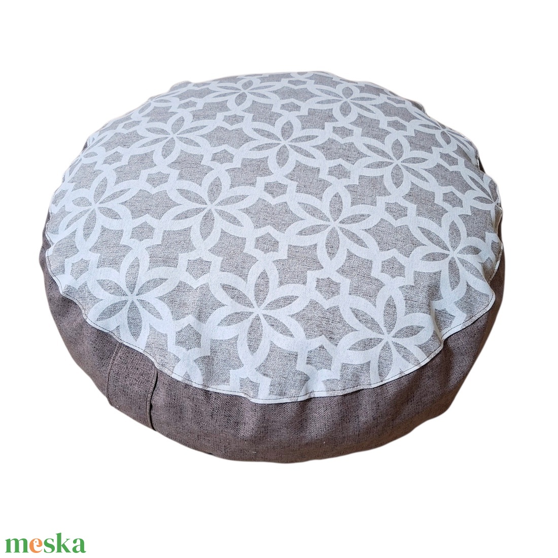 Meditációs, jóga ülőpárna tönköly pelyvával töltve, nagyobb, beige - barna - játék & sport - sport és kikapcsolódás - jóga, pilates, torna - jógapárna - Meska.hu