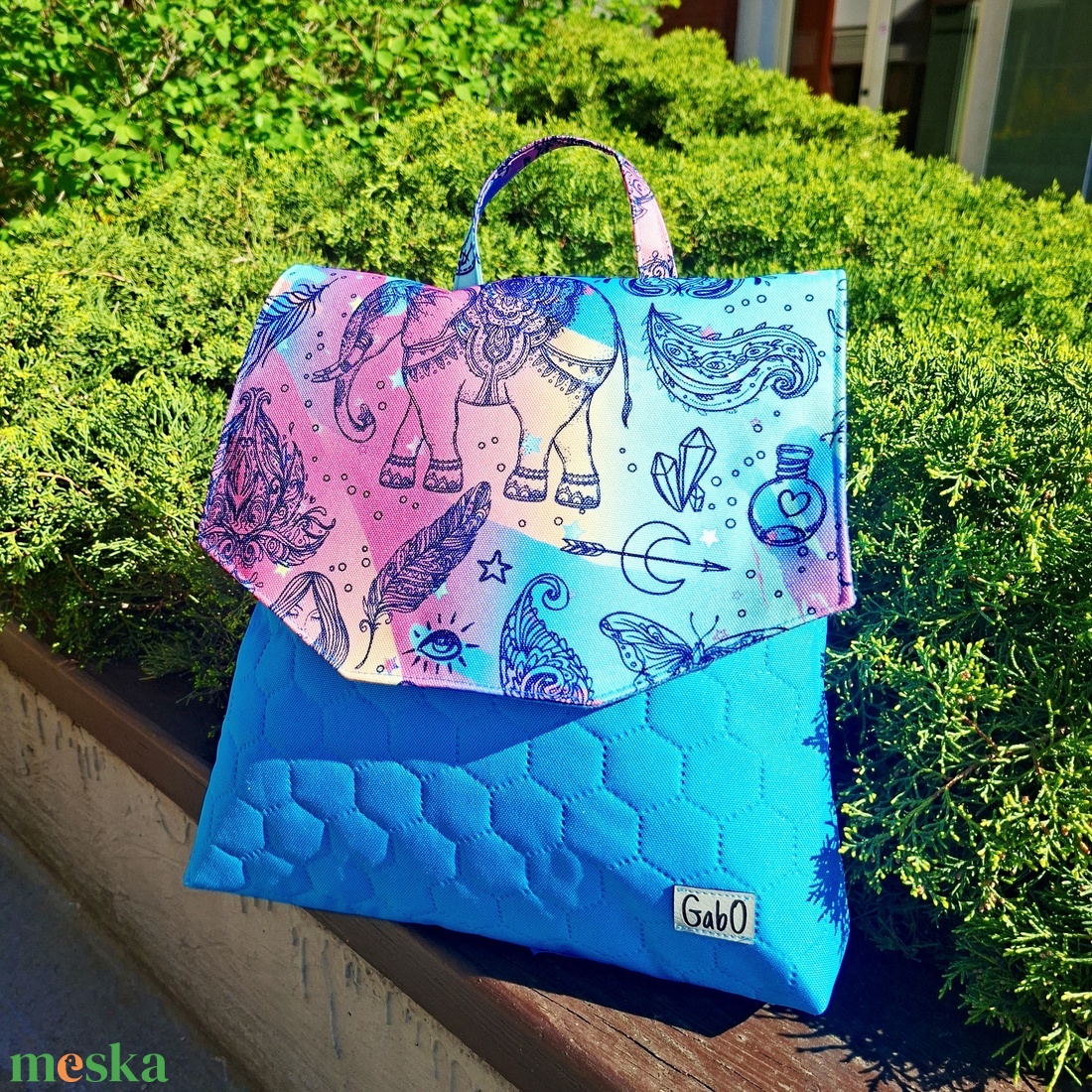 GabO hátizsák Kék, spirituális  - táska & tok - hátizsák - kishátizsák - Meska.hu