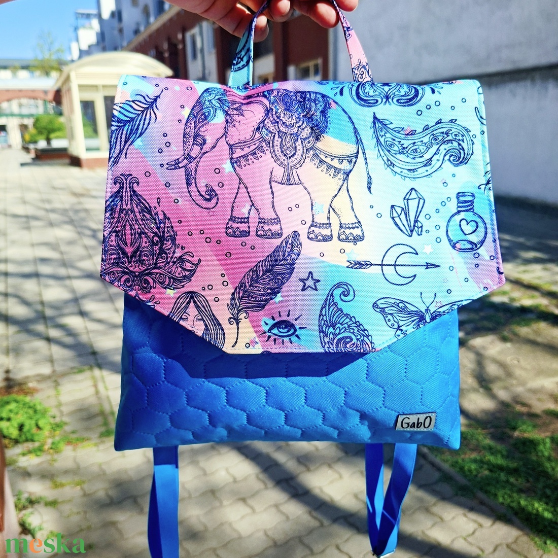 GabO hátizsák Kék, spirituális  - táska & tok - hátizsák - kishátizsák - Meska.hu