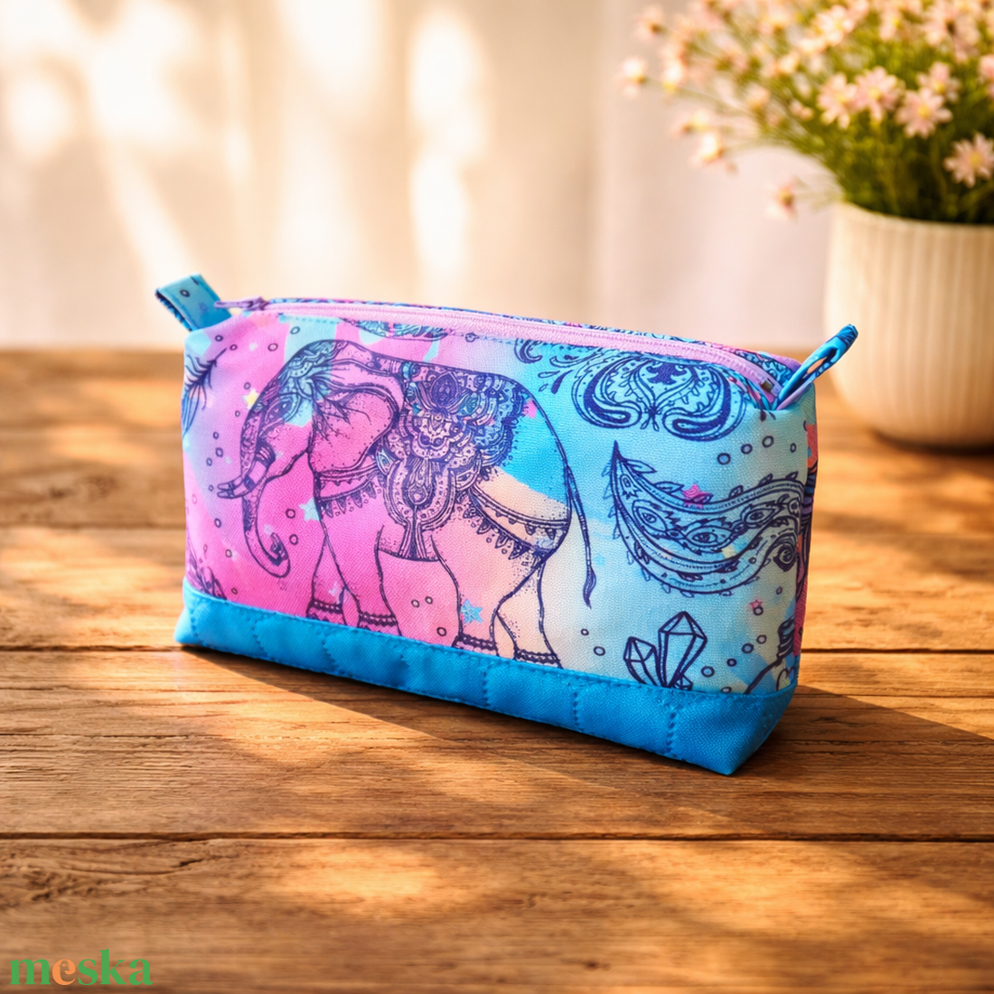 Elefántos, spirituális mintás neszeszer  - táska & tok - neszesszer - Meska.hu