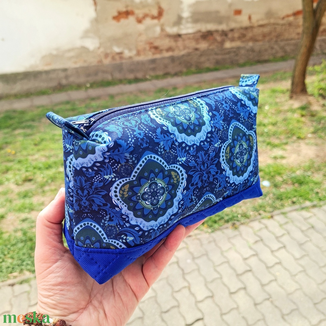 Kék mandalás neszeszer  - táska & tok - neszesszer - Meska.hu