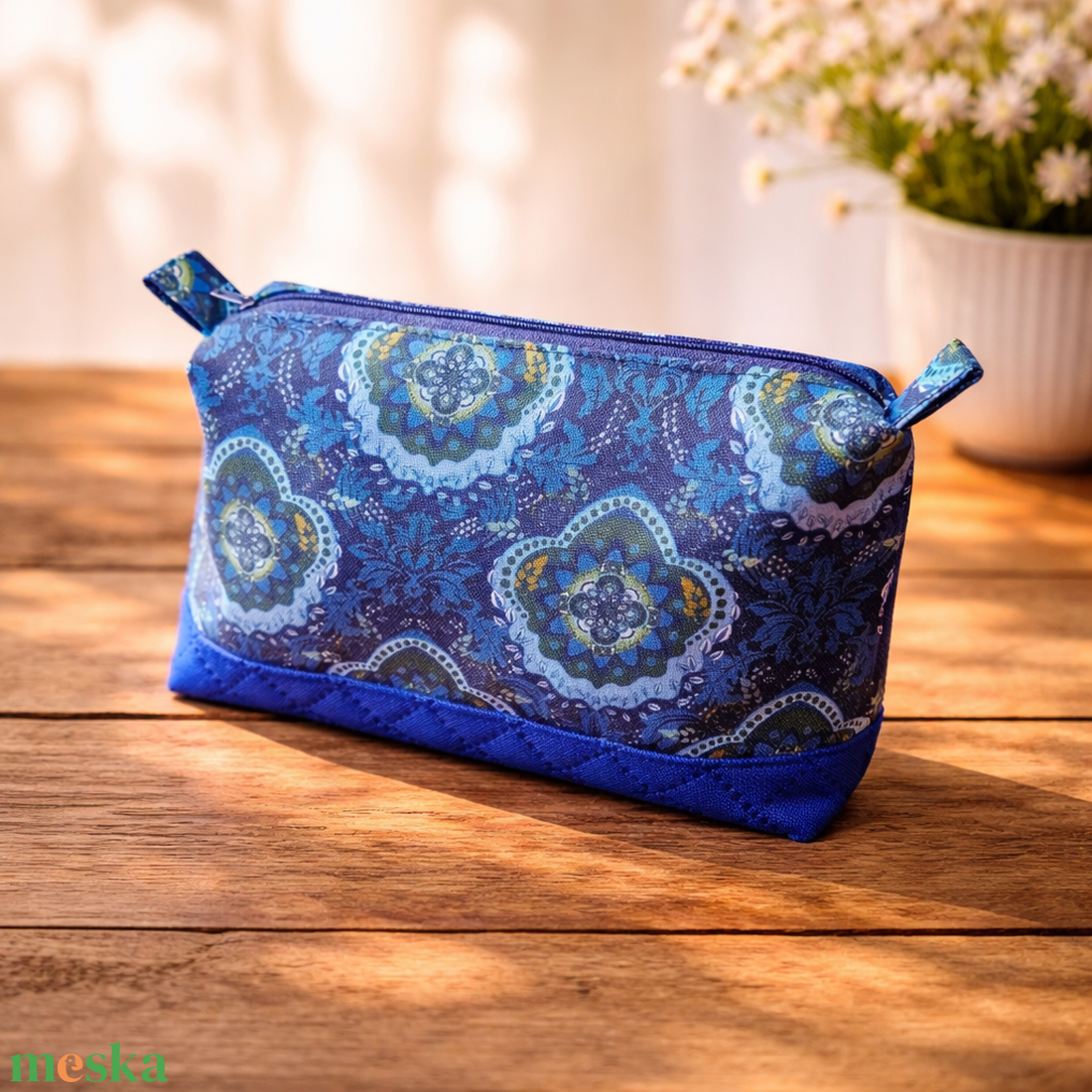 Kék mandalás neszeszer  - táska & tok - neszesszer - Meska.hu
