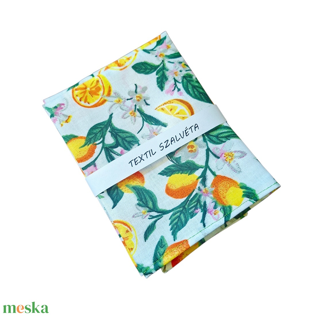 Textil szalvéta 2db, Citromos - otthon & életmód - konyhafelszerelés, tálalás - konyhai textil - szalvéta - Meska.hu