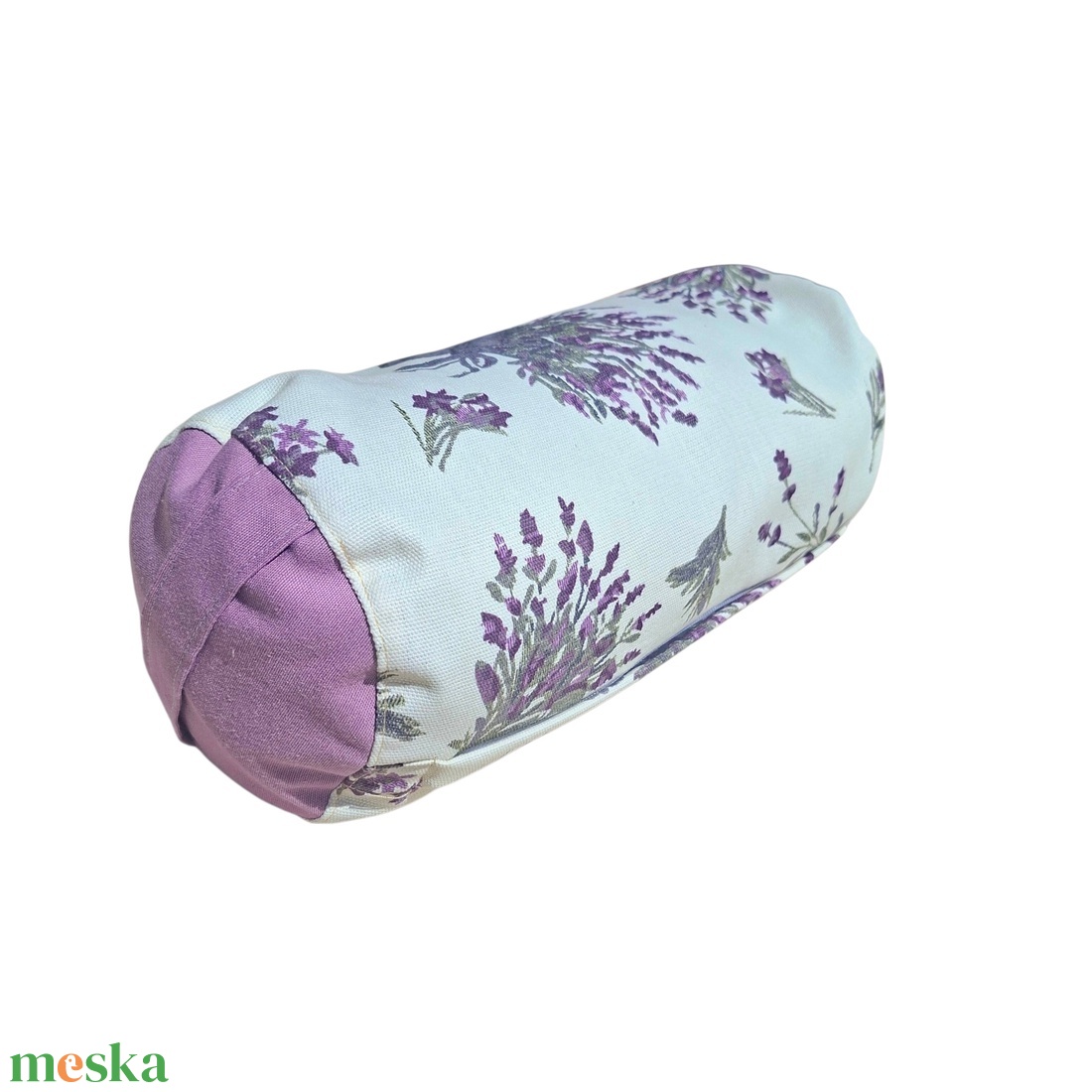 Henger párna tönköly pelyvával töltve, 14X30cm, Levendulás - játék & sport - sport és kikapcsolódás - jóga, pilates, torna - jógapárna - Meska.hu