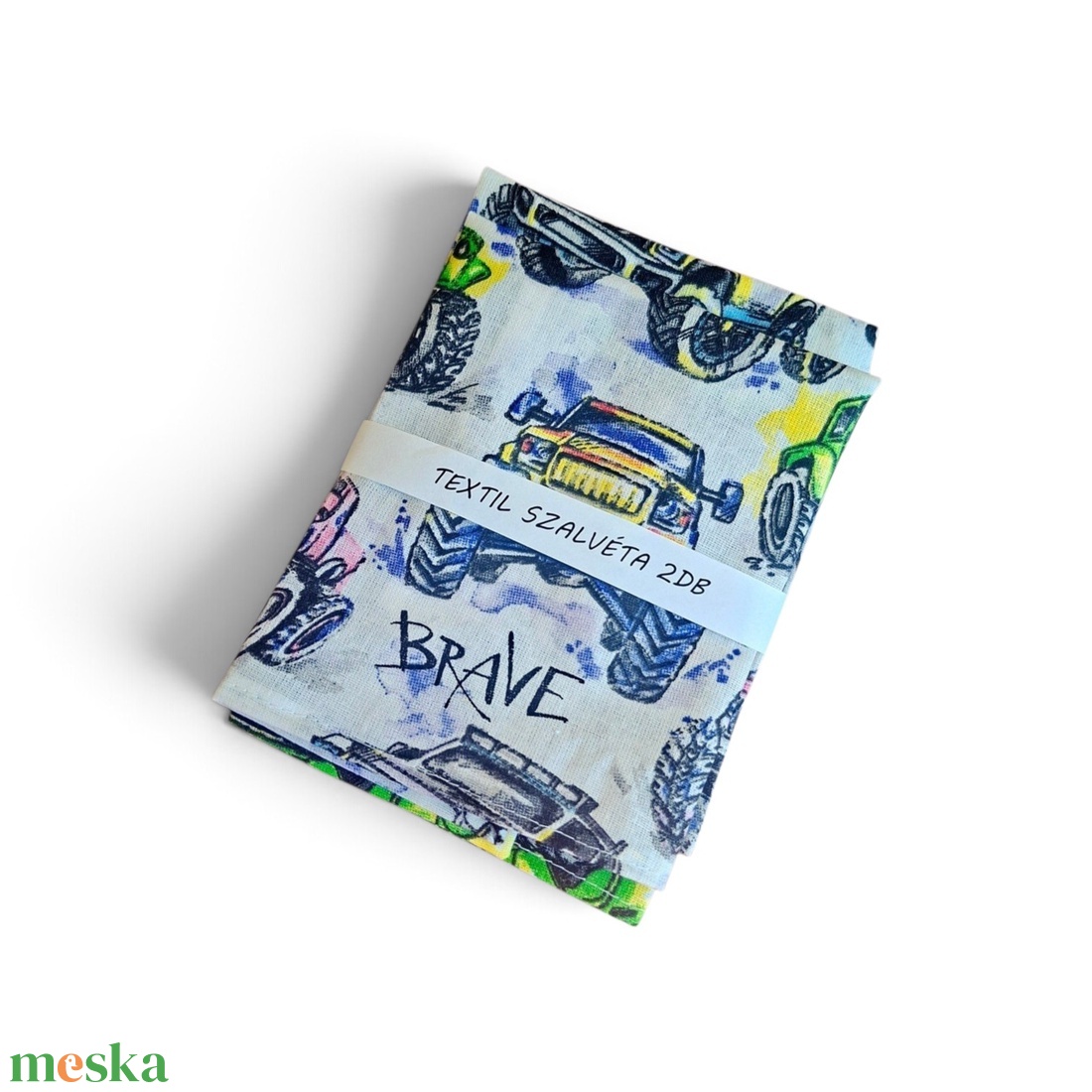 Textil szalvéta 2db, Monster truck, terepjárós - otthon & életmód - konyhafelszerelés, tálalás - konyhai textil - szalvéta - Meska.hu