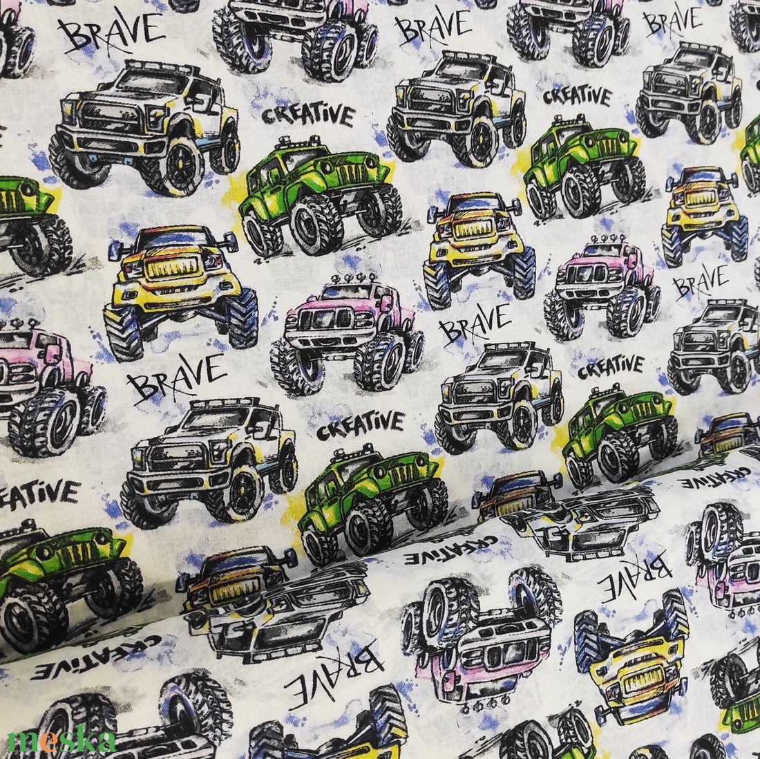 Textil szalvéta 2db, Monster truck, terepjárós - otthon & életmód - konyhafelszerelés, tálalás - konyhai textil - szalvéta - Meska.hu