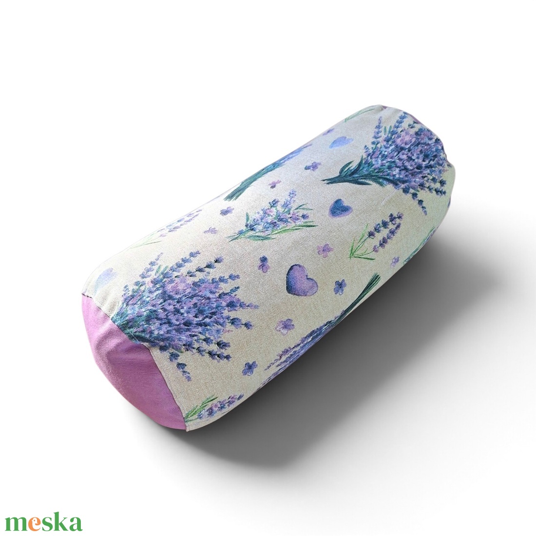 Mini henger párna tönköly pelyvával töltve, levendulás  - játék & sport - sport és kikapcsolódás - jóga, pilates, torna - jógapárna - Meska.hu