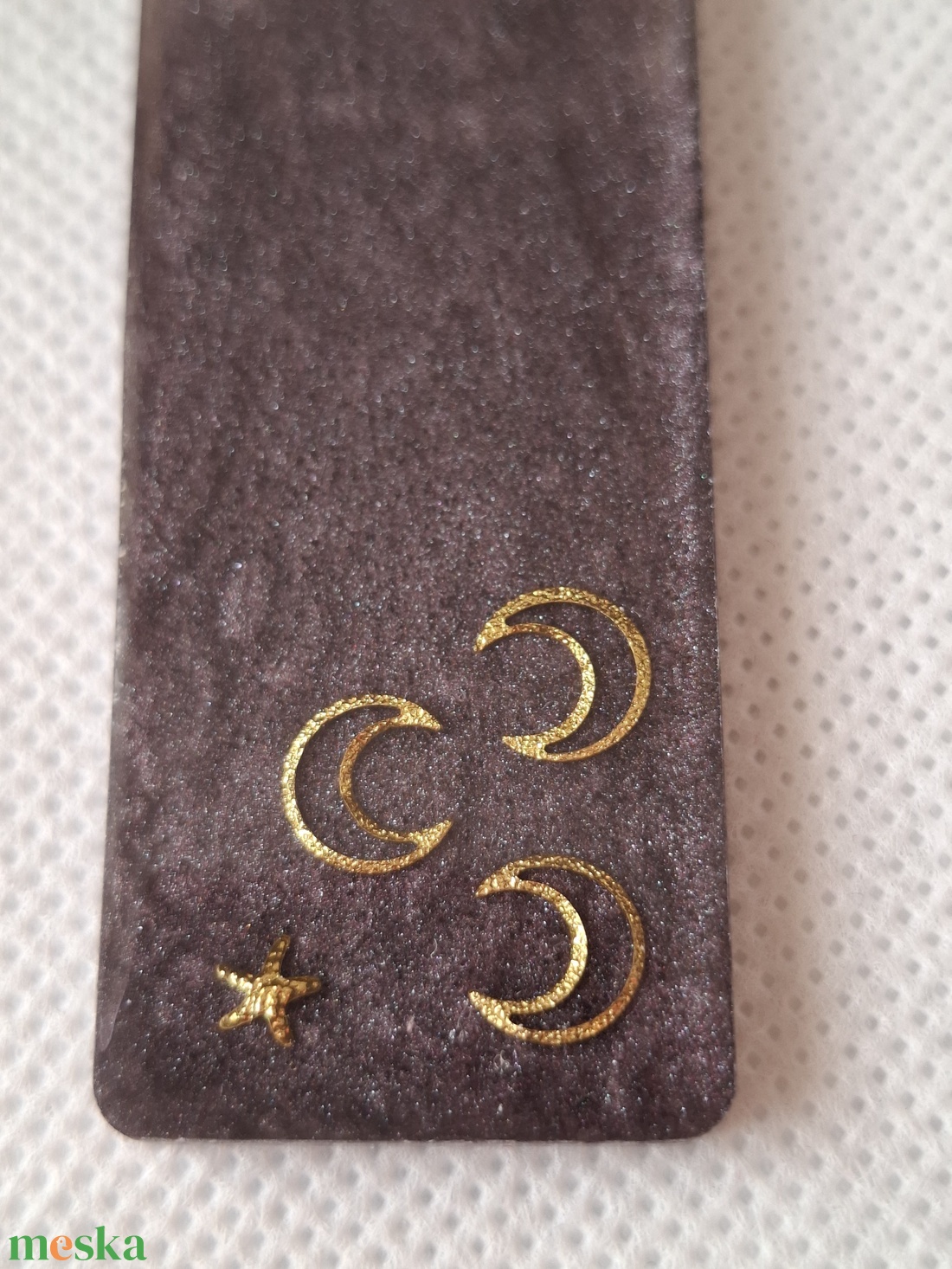 Könyvjelző holdacskákkal és csillaggal - könyv & zene - könyvjelző - Meska.hu