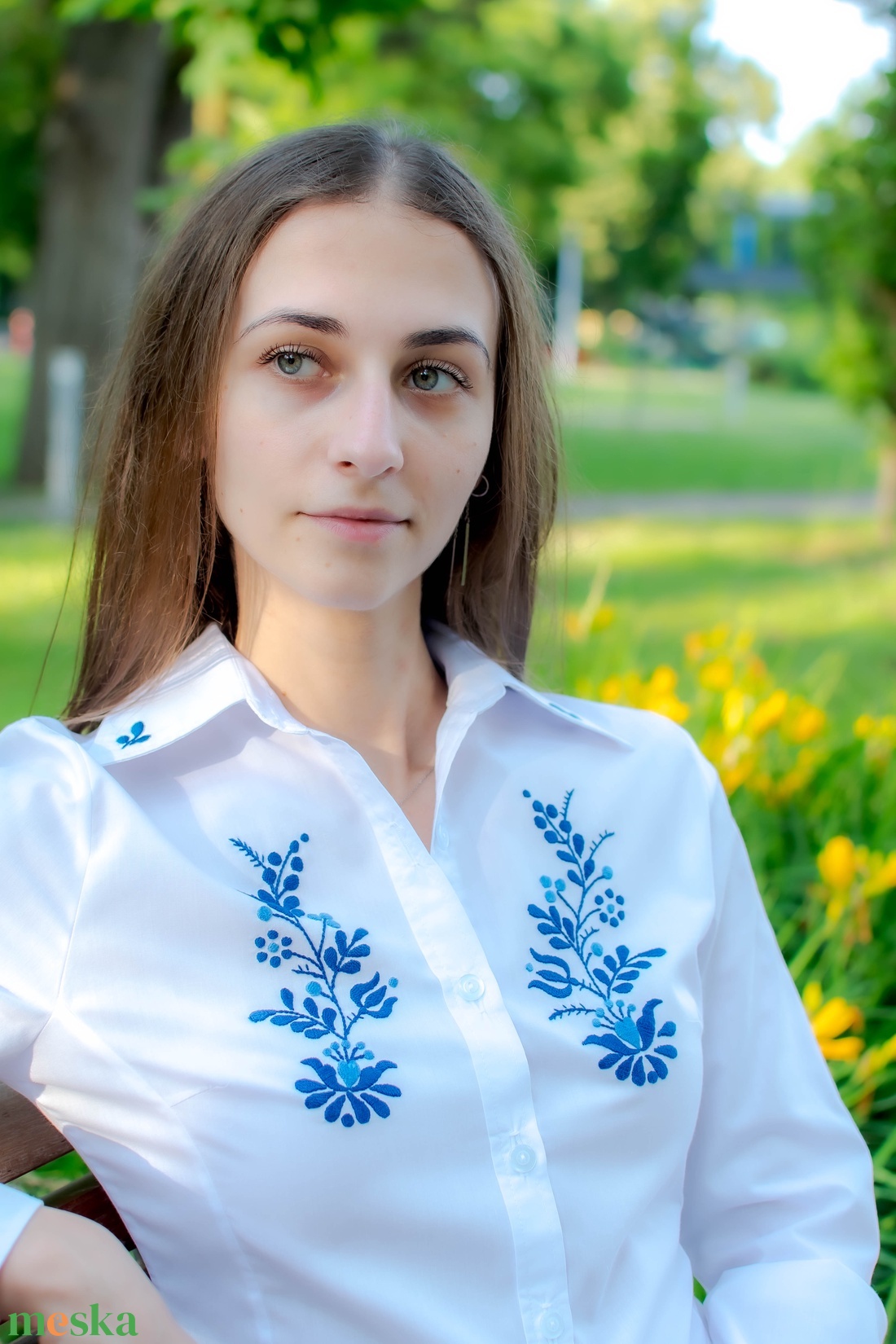 Ó-kalocsai kézzel hímzett ing. - ruha & divat - női ruha - blúz - Meska.hu