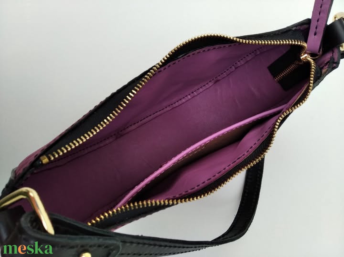 marhabőr félhold táska - táska & tok - kézitáska & válltáska - válltáska - Meska.hu