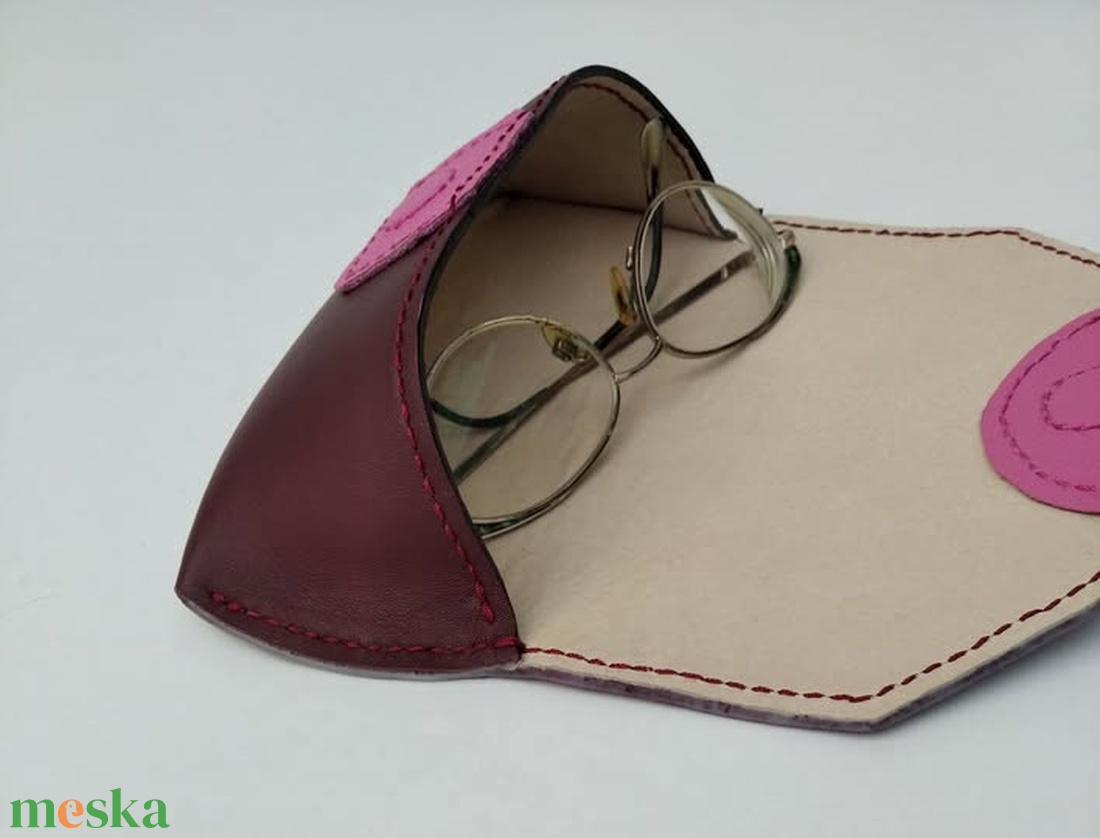 bőr szemüvegtartó tok - táska & tok - pénztárca & más tok - szemüvegtok - Meska.hu