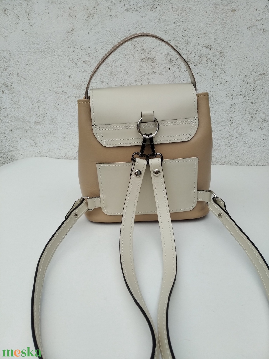 Arlene borjúbőr hátitáska - táska & tok - hátizsák - hátizsák - Meska.hu