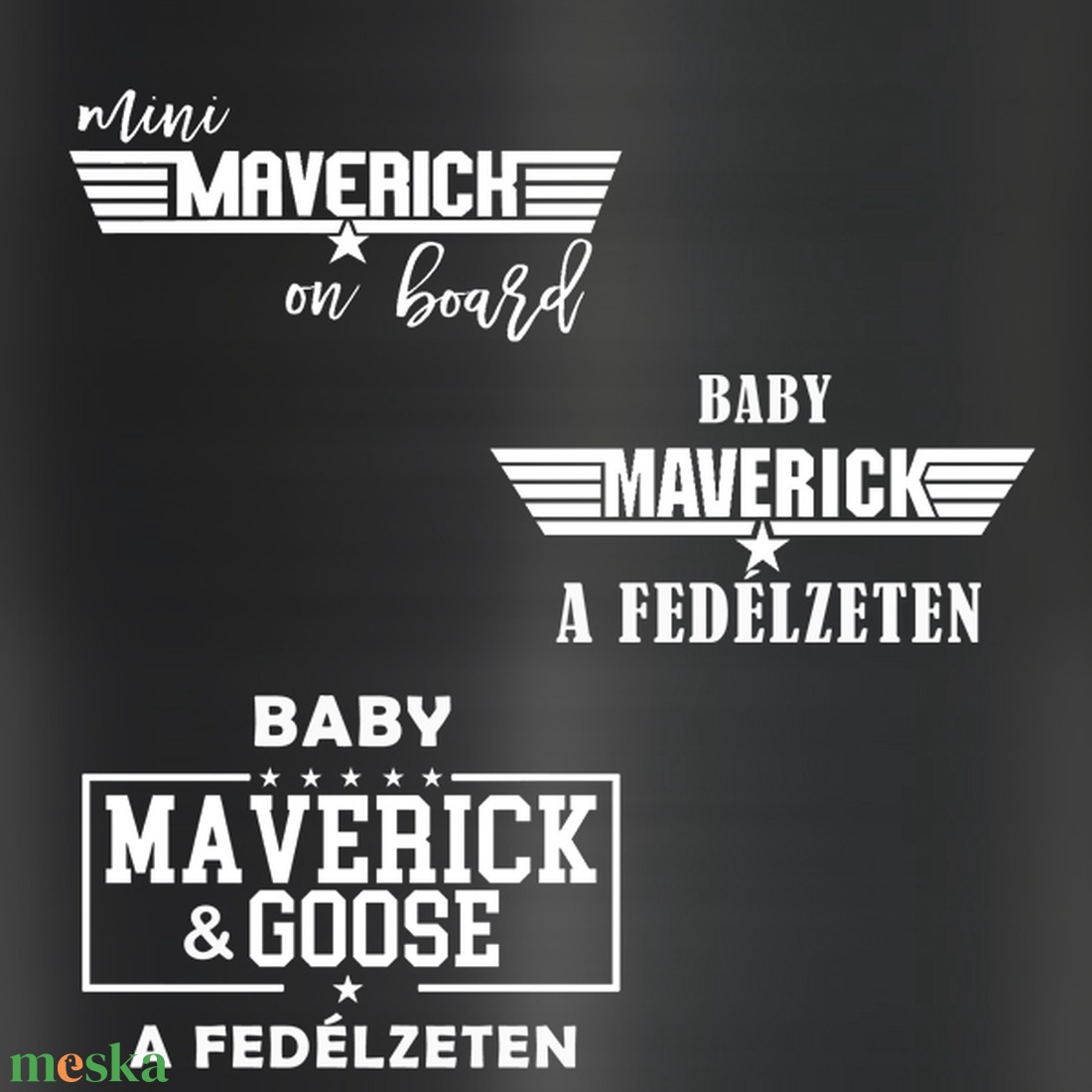 Top gun baby autós matrica - otthon & életmód - autó - autós matrica - Meska.hu