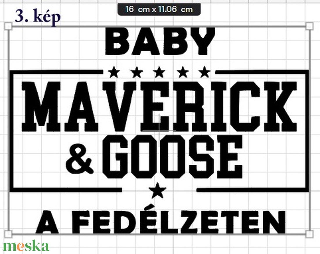 Top gun baby autós matrica - otthon & életmód - autó - autós matrica - Meska.hu