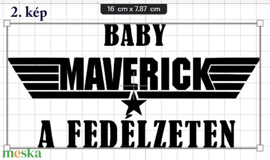 Top gun baby autós matrica - otthon & életmód - autó - autós matrica - Meska.hu