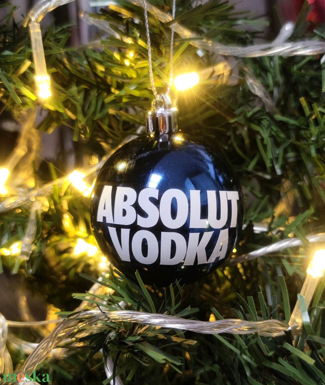 Absolut Vodka karácsonyi gömb  - karácsony - karácsonyi lakásdekoráció - karácsonyfadíszek - Meska.hu