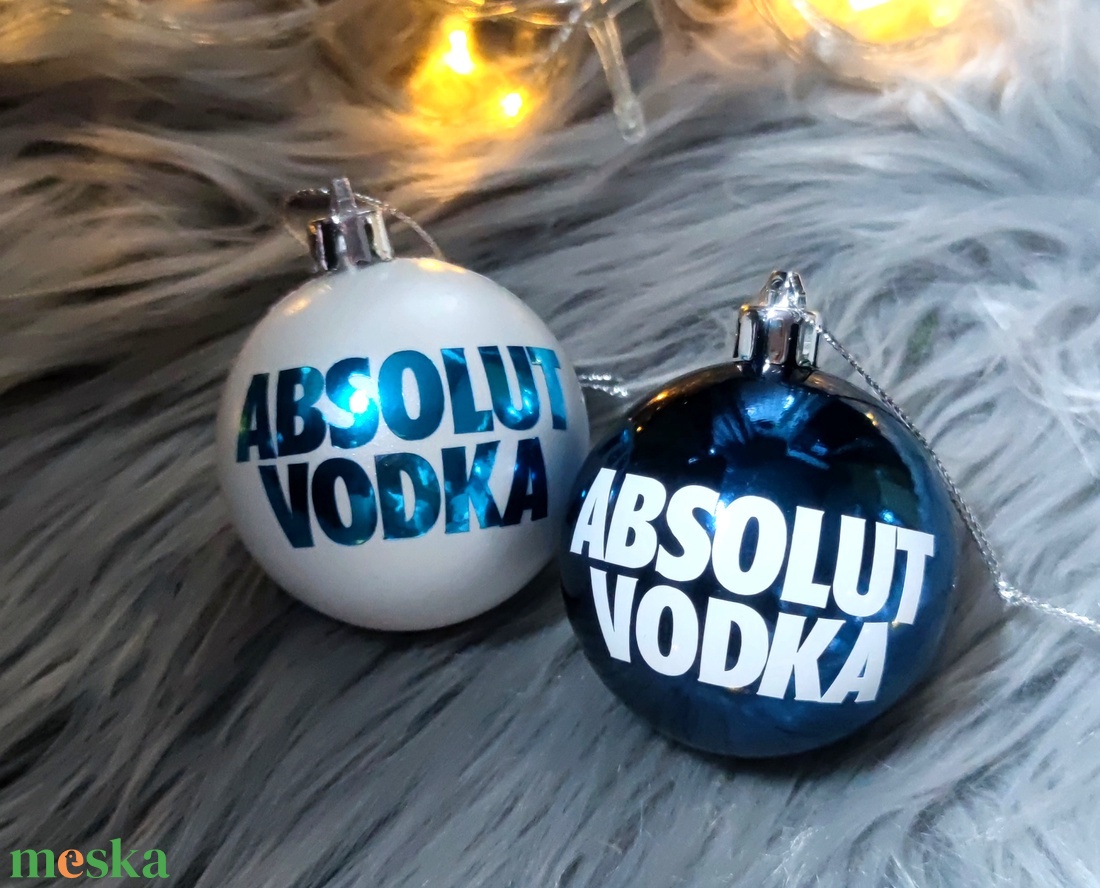 Absolut Vodka karácsonyi gömb  - karácsony - karácsonyi lakásdekoráció - karácsonyfadíszek - Meska.hu