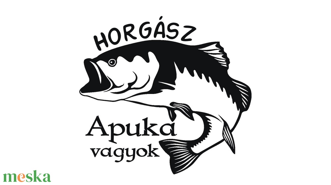 Autós matrica (horgász apuka) - otthon & életmód - autó - autós matrica - Meska.hu