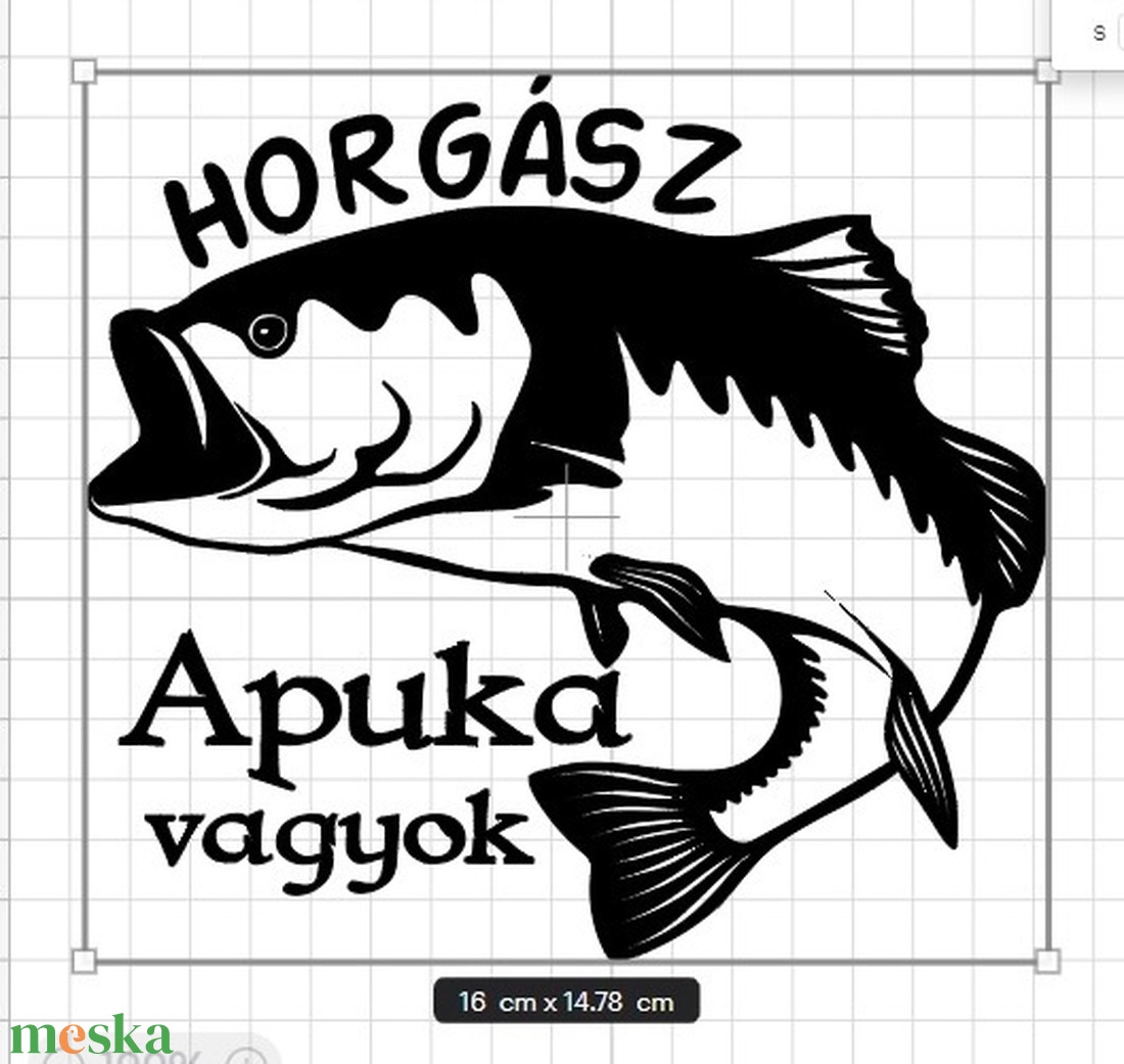 Autós matrica (horgász apuka) - otthon & életmód - autó - autós matrica - Meska.hu