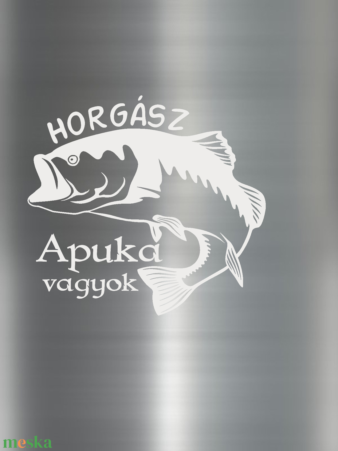 Autós matrica (horgász apuka) - otthon & életmód - autó - autós matrica - Meska.hu