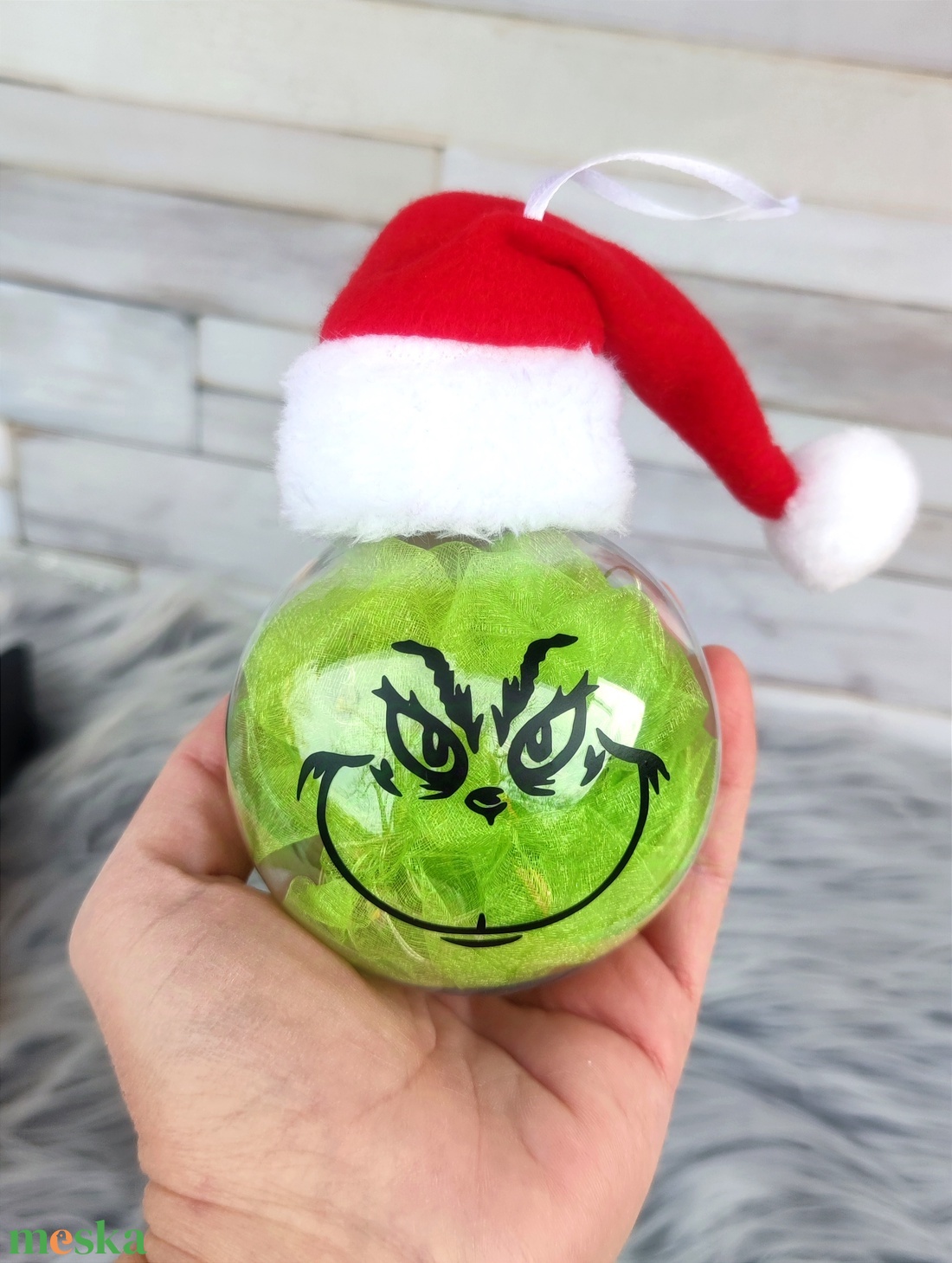 Grinch gömb - karácsony - karácsonyi lakásdekoráció - karácsonyfadíszek - Meska.hu Grinch gömb - karácsony - karácsonyi lakásdekoráció - karácsonyfadíszek - Meska.hu