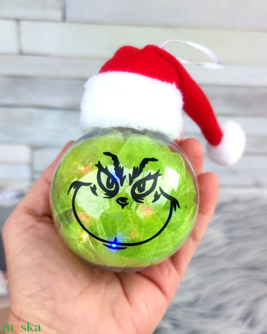 Grinch gömb - karácsony - karácsonyi lakásdekoráció - karácsonyfadíszek - Meska.hu Grinch gömb - karácsony - karácsonyi lakásdekoráció - karácsonyfadíszek - Meska.hu