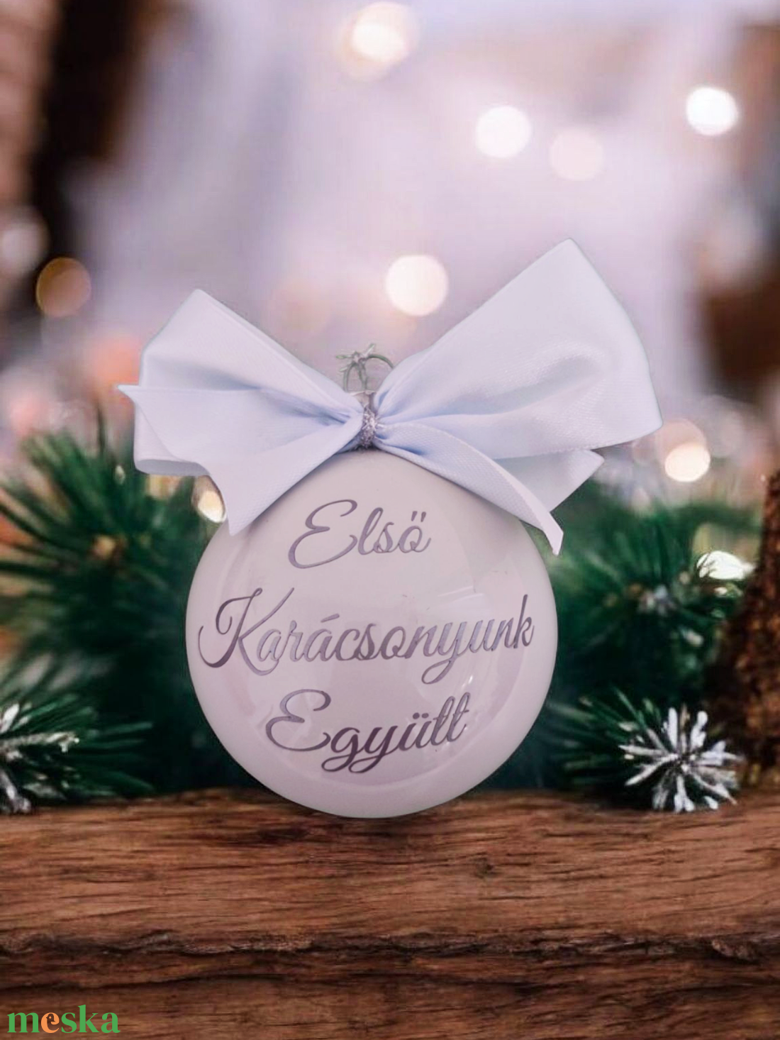 Karácsonyi gömb fenyődísz (kisfiús) - karácsony - karácsonyi lakásdekoráció - karácsonyfadíszek - Meska.hu