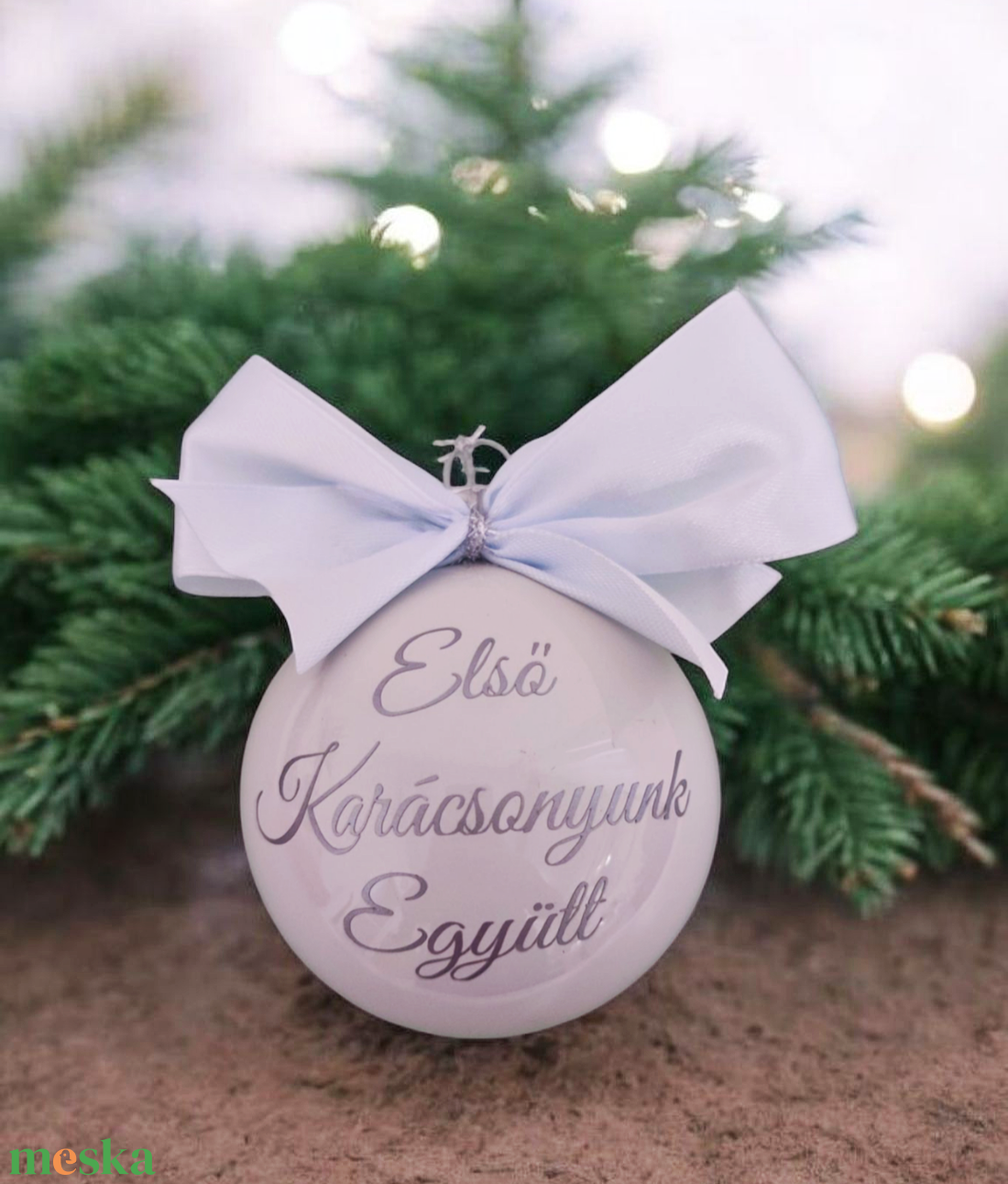 Karácsonyi gömb fenyődísz (kisfiús) - karácsony - karácsonyi lakásdekoráció - karácsonyfadíszek - Meska.hu